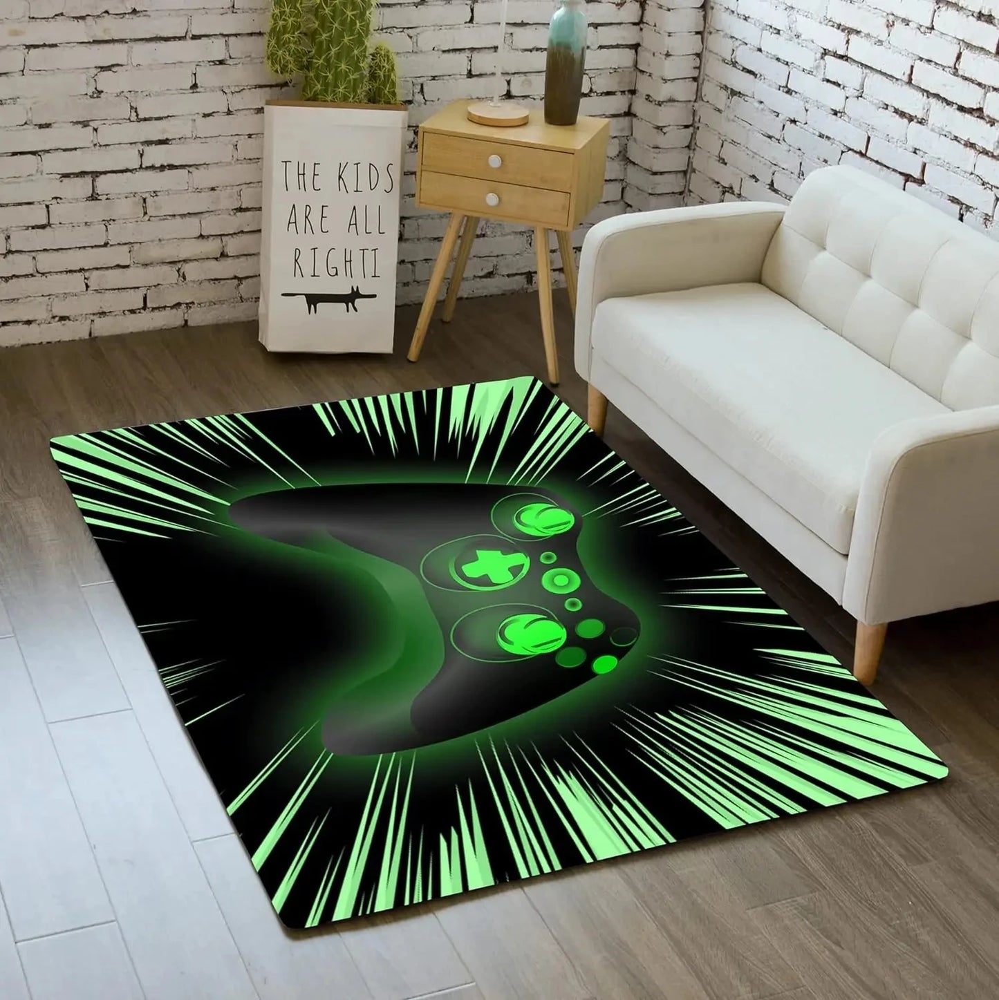 Gaming Controller Carpet Large Area Big Rugs for Decorations Boys Gamer Living Room Hallway Balcony Runner Mats Bedroom Doormat